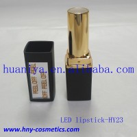 lipstick packaging black container with mirror and led  light